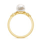 Nature Inspired 3 Carat Freshwater Pearl Engagement Ring with Diamond