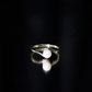 2 Carat Solitaire Freshwater White Pearl Bypass Engagement Ring for Women