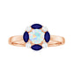 Natural Ethiopian Opal and Sapphire Designer Ring