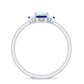 Natural Ethiopian Opal and Sapphire Designer Ring