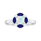 Natural Ethiopian Opal and Sapphire Designer Ring