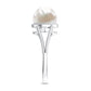 8 Carat Freshwater Pearl Solitaire Engagement Ring in Split Shank