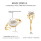 8 Carat Freshwater Pearl Solitaire Engagement Ring in Split Shank