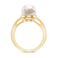 8 Carat Freshwater Pearl Solitaire Engagement Ring in Split Shank
