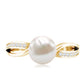 Cultured 3 Carat Freshwater Pearl Engagement Ring with Diamond