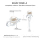 Cultured Freshwater Pearl Promise Ring with Diamond Leaf