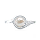 2.2 Carat Freshwater Pearl Bypass Engagement Ring with Diamond