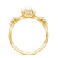 2.2 Carat Freshwater Pearl and Diamond Flower Engagement Ring