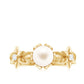 2.2 Carat Freshwater Pearl and Diamond Flower Engagement Ring