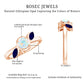 Natural Ethiopian Rainbow Opal Promise Ring with Blue Sapphire