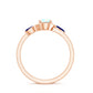 Natural Ethiopian Rainbow Opal Promise Ring with Blue Sapphire