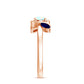 Natural Ethiopian Rainbow Opal Promise Ring with Blue Sapphire