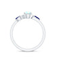 Natural Ethiopian Rainbow Opal Promise Ring with Blue Sapphire