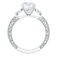 Antique Looking Round Moissanite Celtic Knot Engagement Ring