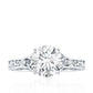 Antique Looking Round Moissanite Celtic Knot Engagement Ring