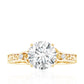 Antique Looking Round Moissanite Celtic Knot Engagement Ring