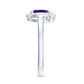 1 Carat Amethyst Designer Engagement Ring with Diamond for Women