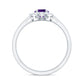 1 Carat Amethyst Designer Engagement Ring with Diamond for Women