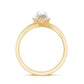2 Carat Freshwater Pearl and Diamond Flower Engagement Ring