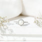 Freshwater Pearl and Diamond Halo Engagement Ring