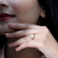 Freshwater Pearl and Diamond Halo Engagement Ring