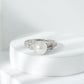 Cultured 7.4 Carat Freshwater Pearl Engagement Ring with Lab Diamonds