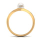 Cultured 2 Carat Freshwater Pearl Engagement Ring with Diamond