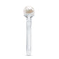 Natural 2.2 Carat Freshwater Pearl Solitaire Ring with Diamond