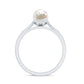 Natural 2.2 Carat Freshwater Pearl Solitaire Ring with Diamond