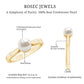 Natural 2.2 Carat Freshwater Pearl Solitaire Ring with Diamond