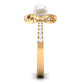 2 Carat Freshwater Pearl Engagement Ring with Diamond Accent