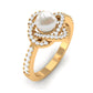 2 Carat Freshwater Pearl Engagement Ring with Diamond Accent