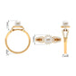 2 Carat Freshwater Pearl and Diamond Engagement Ring with Split Shank