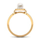 2 Carat Freshwater Pearl and Diamond Engagement Ring with Split Shank
