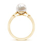 Cultured 7.4 Carat Freshwater Pearl Diamond Engagement Ring with Split Shank