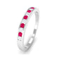 Minimal Ruby Diamond Ring in Channel Set