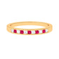 Minimal Ruby Diamond Ring in Channel Set