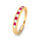 Minimal Ruby Diamond Ring in Channel Set