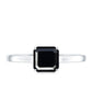Princess Cut Black Onyx Solitaire Engagement Ring for Her