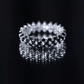 Anillo de Boda de Onyx Negro con Corte Redondo para Mujer