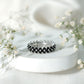 Anillo de Boda de Onyx Negro con Corte Redondo para Mujer