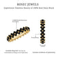Anillo de Boda de Onyx Negro con Corte Redondo para Mujer