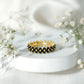 Anillo de Boda de Onyx Negro con Corte Redondo para Mujer