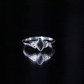 Anillo de promesa de diamante negro de laboratorio de 0,8 quilates con forma de marquesa y nudo celta, certificado