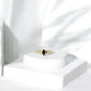 Anillo de promesa de diamante negro de laboratorio de 0,8 quilates con forma de marquesa y nudo celta, certificado