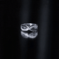 Certified Lab Grown Black and White Diamond Infinity Promise Band