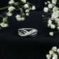 Certified Lab Grown Black and White Diamond Infinity Promise Band