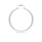 Princess Cut Fire Opal Solitaire Promise Ring with Diamonds