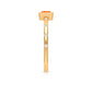 Princess Cut Fire Opal Solitaire Promise Ring with Diamonds