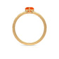 0.9 Carat Fire Opal Heart Engagement Ring with Diamond